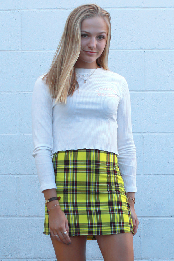 Skirt -Yellow Plaid