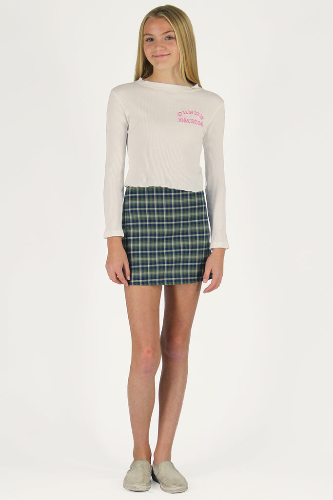 Skirt - Flannel Green Plaid – purrrshop