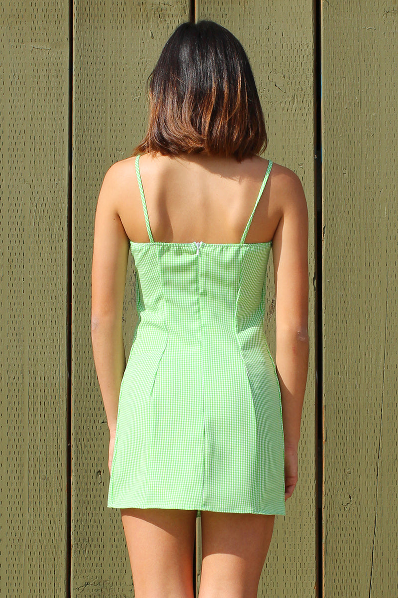 lime green gingham dress Girl Light Green Gingham Ruffle Dress by Janie and Jack