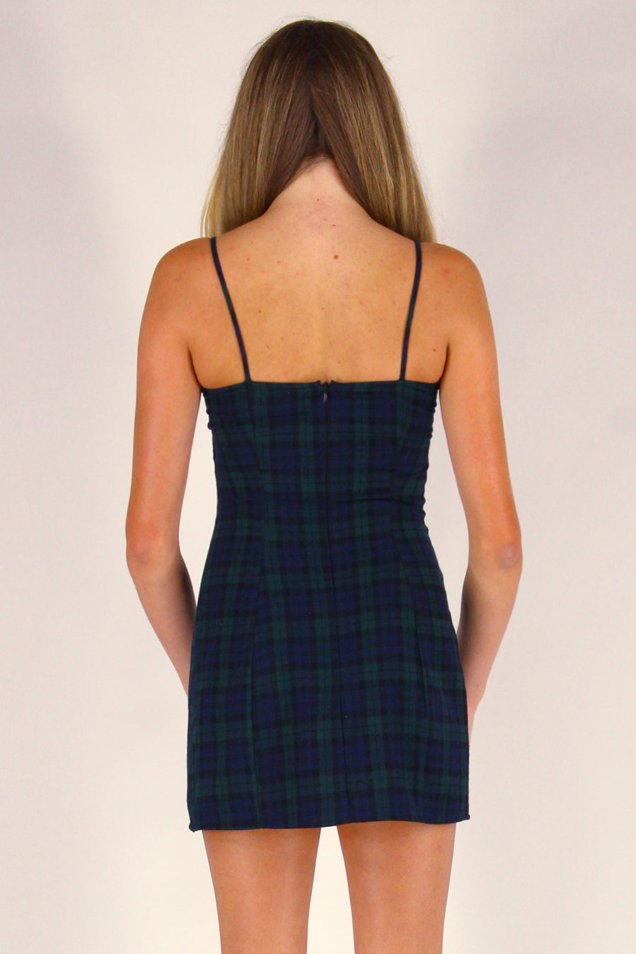 Fitted Square Strap Dress