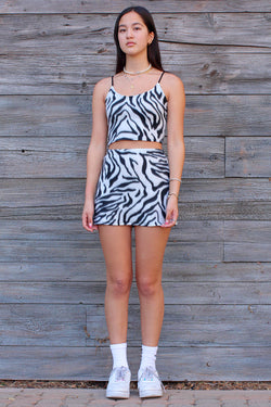 Skirt - Fleece with Zebra Print